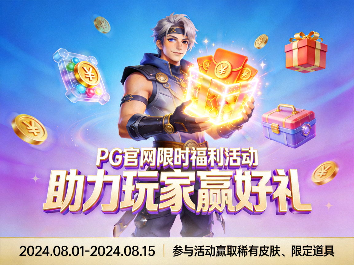 PG官网限时福利活动宣传配图，助力玩家赢好礼