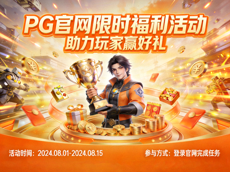 PG官网限时福利活动宣传配图，助力玩家赢好礼