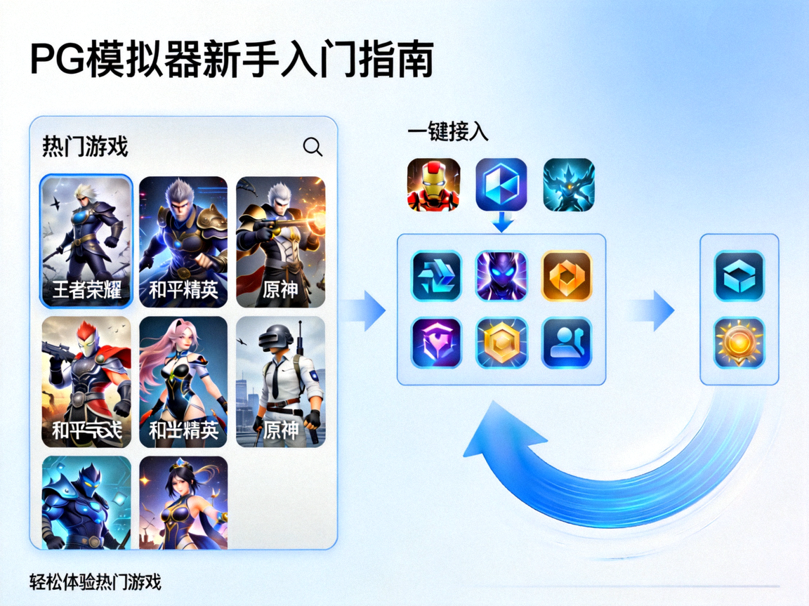 PG模拟器新手入门指南配图，展示一站式接入热门游戏