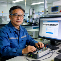 PG试玩厅质量保障刘工程师的头像照片，正在测试模拟器兼容性