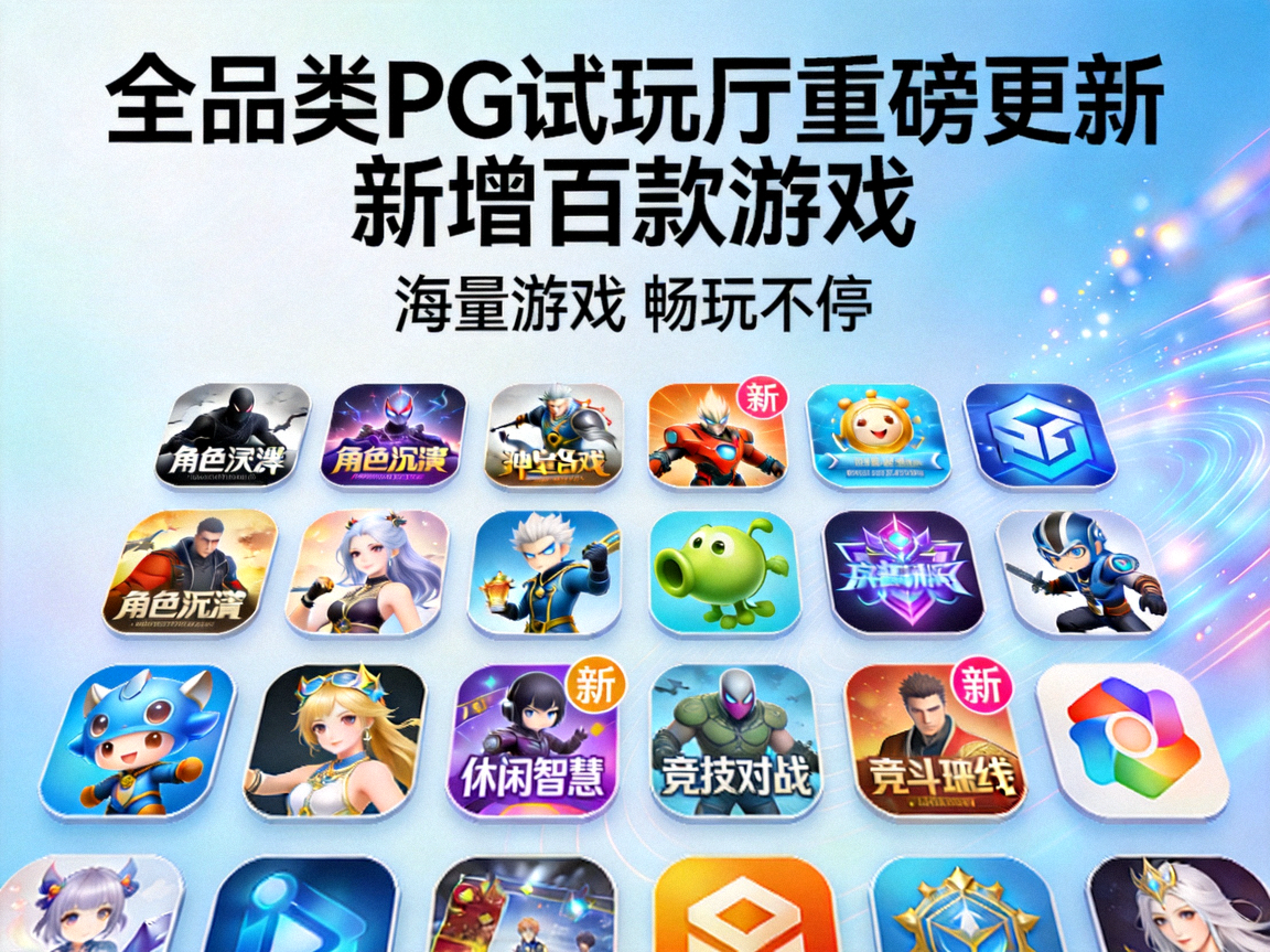 全品类PG试玩厅重磅更新新增百款游戏的新闻配图